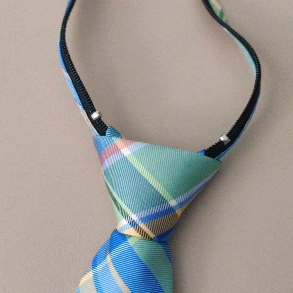 Kids Nordstrom Silk Plaid Blue, Yellow and Green Tie NWOT
